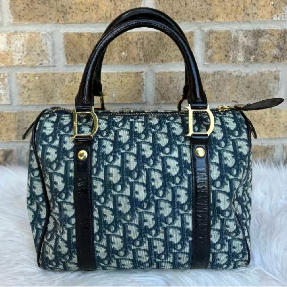 Dior coated canvas Boston bag